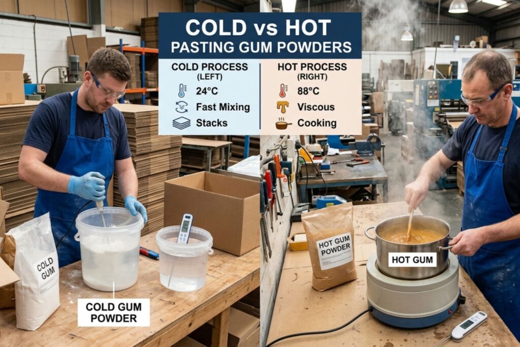Cold & hot pasting gum powder, Corrugation gum powder, Premier Starch