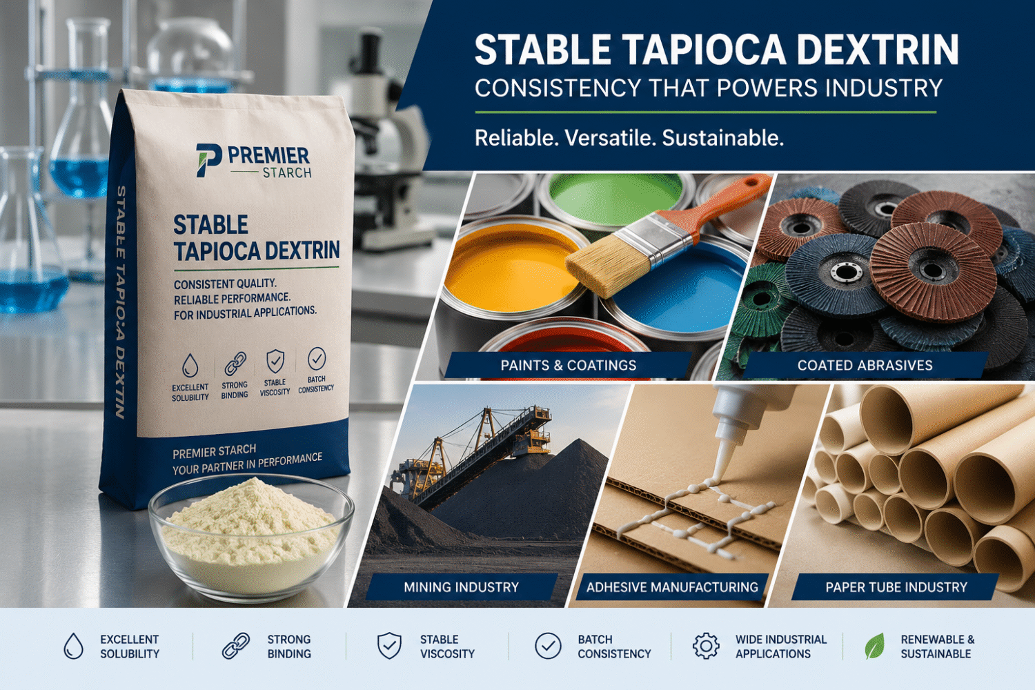 stable tapioca dextrin, tapioca dextrin manufacturer, Stardex® 2155 AP SPL for paint manufacturing